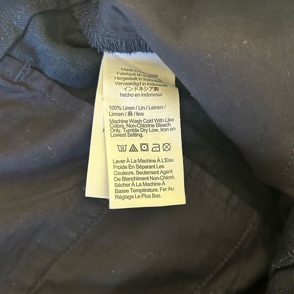 Madewell Tall Harlow Wide Leg Linen Pant in Navy in Tall - Picture 4 of 6